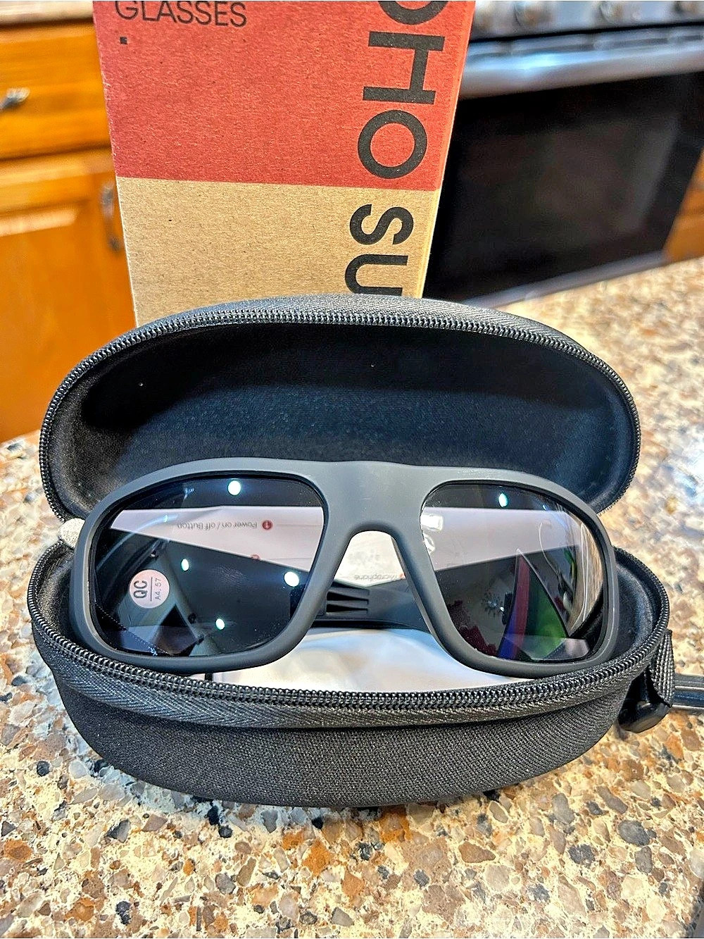 OHOSUNSHINE Bluetooth Audio Smart Glasses Black Like New
